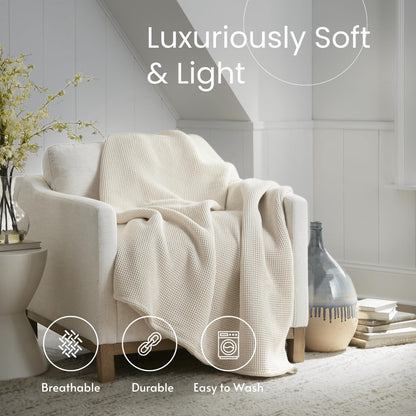 The Organic Waffle Knit Blanket