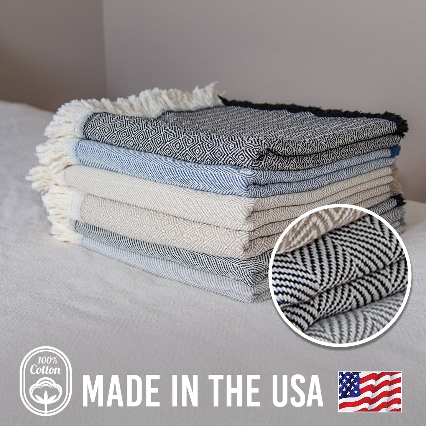 The Patterned Cotton Throw