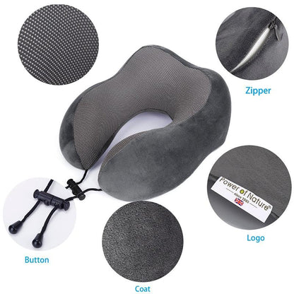 U-Shaped Memory Foam Neck and Travel Pillow