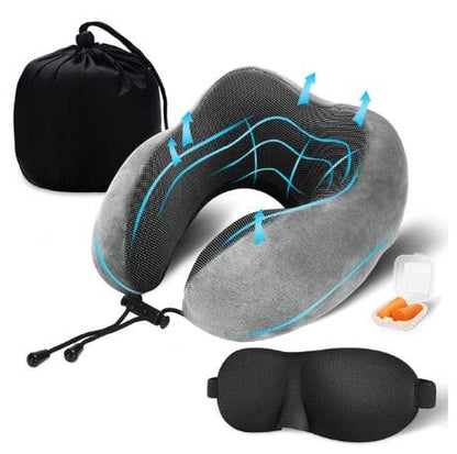 U-Shaped Memory Foam Neck and Travel Pillow